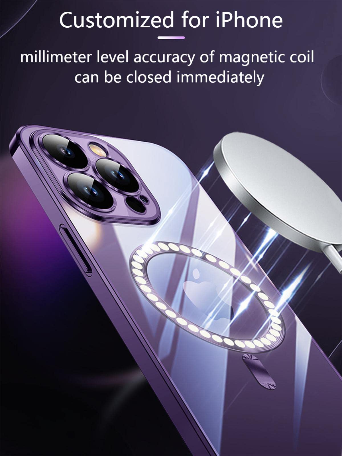 Trodino Crystal Clear Magnetic Case Design For Iphone 13 Pro Max Case [Camera Lens Protector & Compatible With Magsafe] For Men