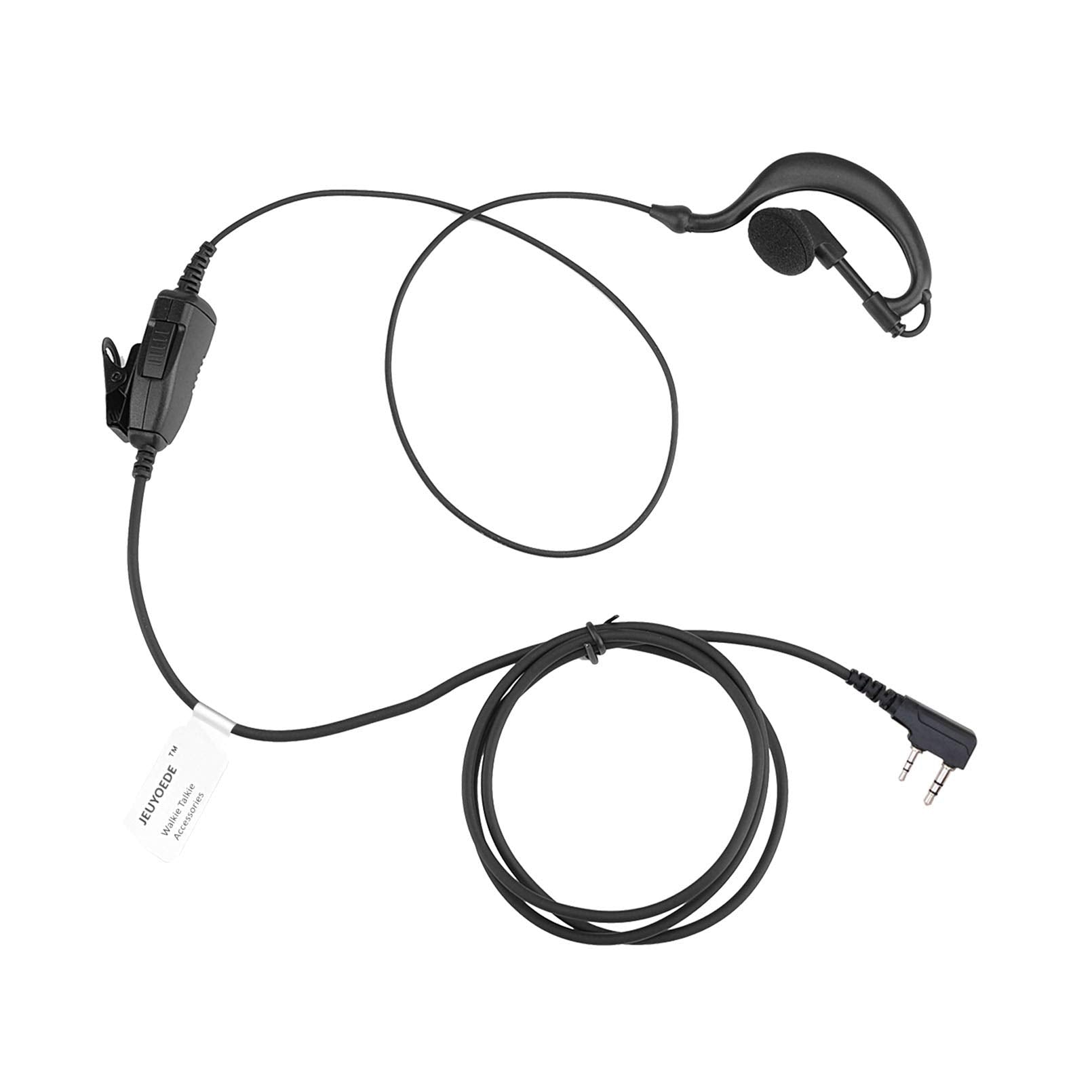 Jeuyoede Tk 2312 G Shape Single Wire Headset Surveillance Earpiece Mic Compatible With Kenwood Walkie Talkie Tk 3101 Tk 2312 Two
