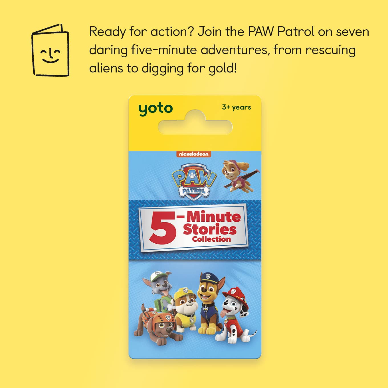 Yoto Paw Patrol: 5 Minute Stories   Kids Audiobook Story Cards For Use With Yoto Player & Yoto Mini Bluetooth Speaker, Fun Short