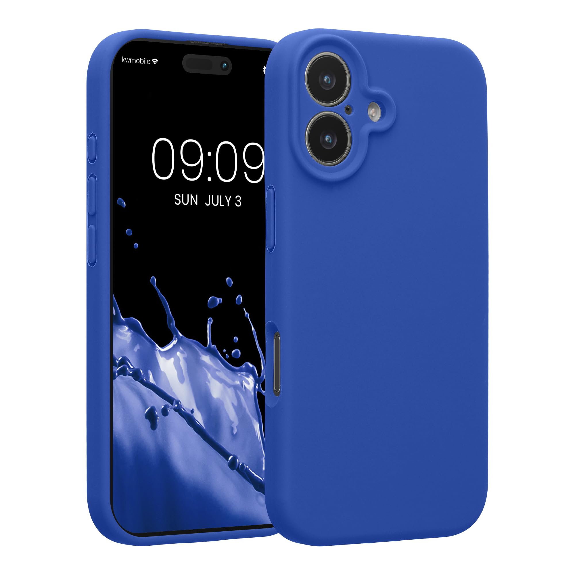 kwmobile Case Compatible with Apple iPhone 17 Case - Slim TPU Silicone Phone Cover - Soft Touch Finish - Baltic Blue