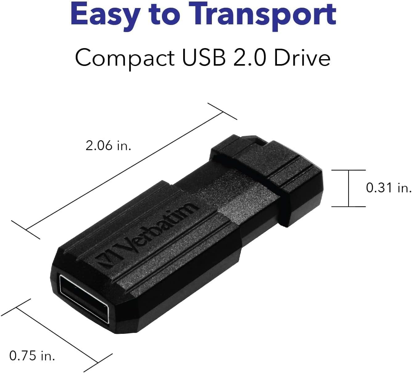 Verbatim 128Gb Pinstripe Usb Flash Drive   Black