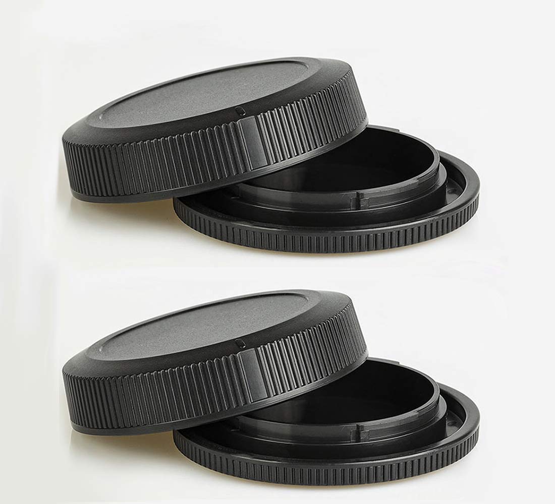 Camera Body Cap & Rear Lens Cap Cover Compatible For Canon Eos R100 R10 R8 R50 R3 R5 R6 Rp Kit Rf Mount Lens (2 Pack)
