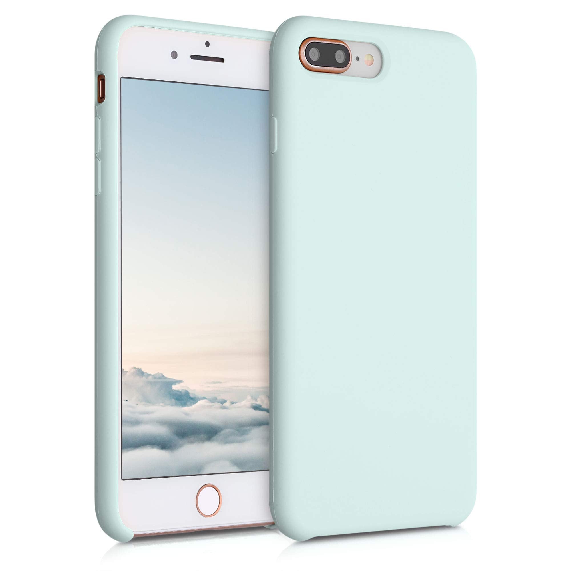 Kwmobile Case Compatible With Apple Iphone 7 Plus/Iphone 8 Plus Case   Tpu Silicone Phone Cover With Soft Finish   Cool Mint
