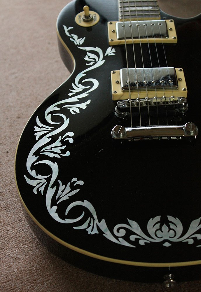 Jockomo Cowboy Fancy Vine Wt Guitar Bass Inlay Sticker