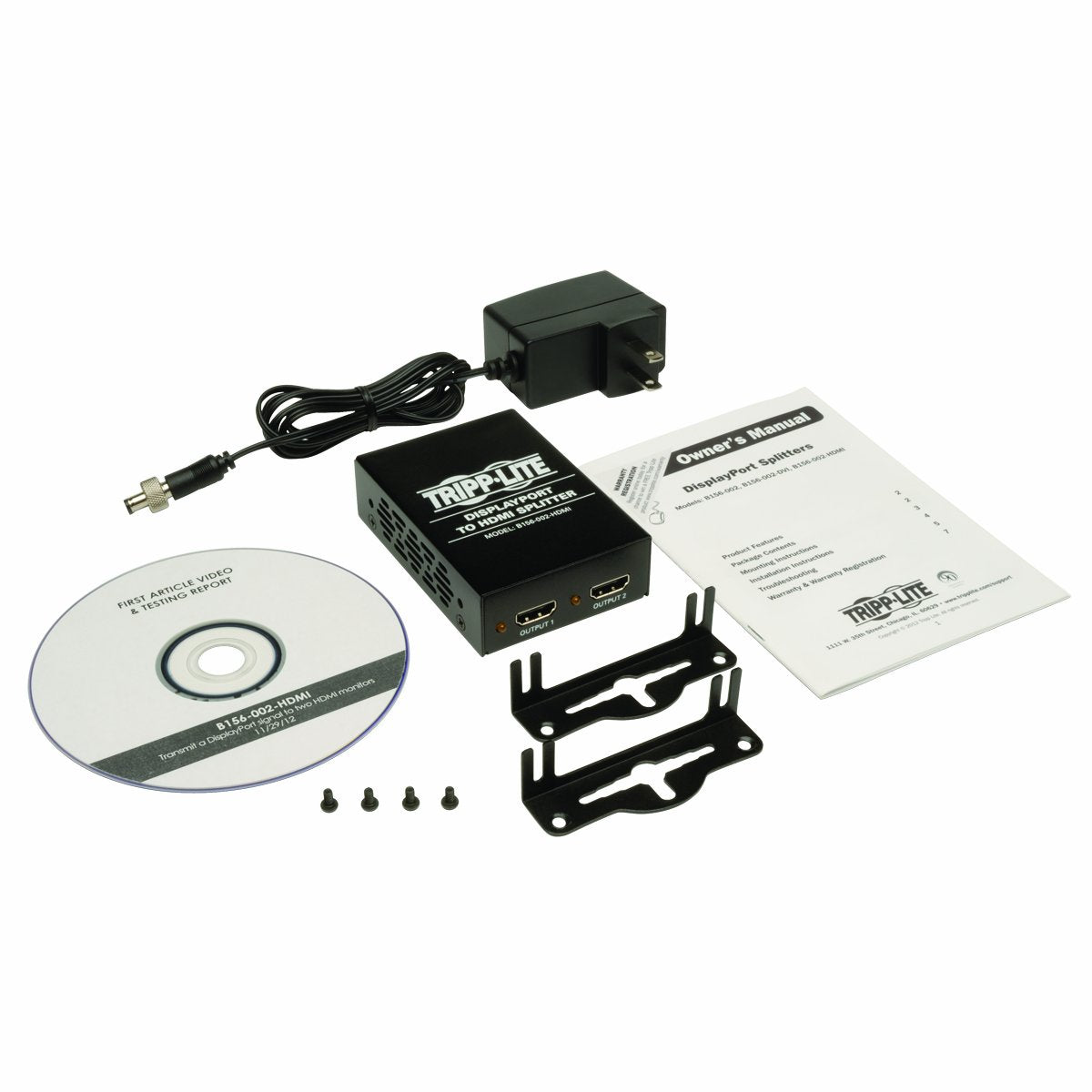 Tripp Lite 2 Port Displayport 1.2 To Hdmi Multi Stream Transport (Mst) Hub, 3840X2160 4K X 2K @ 24/30Hz (B156 002 Hdmi),Black