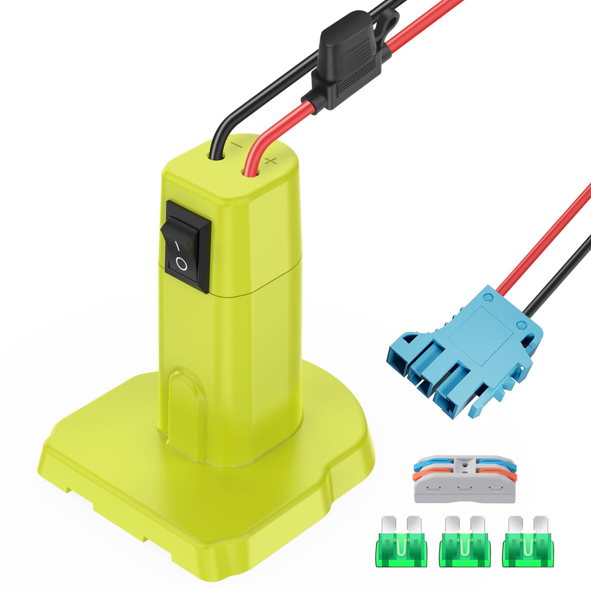 Koezeoi Power Wheels Adapter For Ryobi 18V Battery Adapter Power Wheels Battery Converter Kit With Fuse & Switch And Wire Harnes