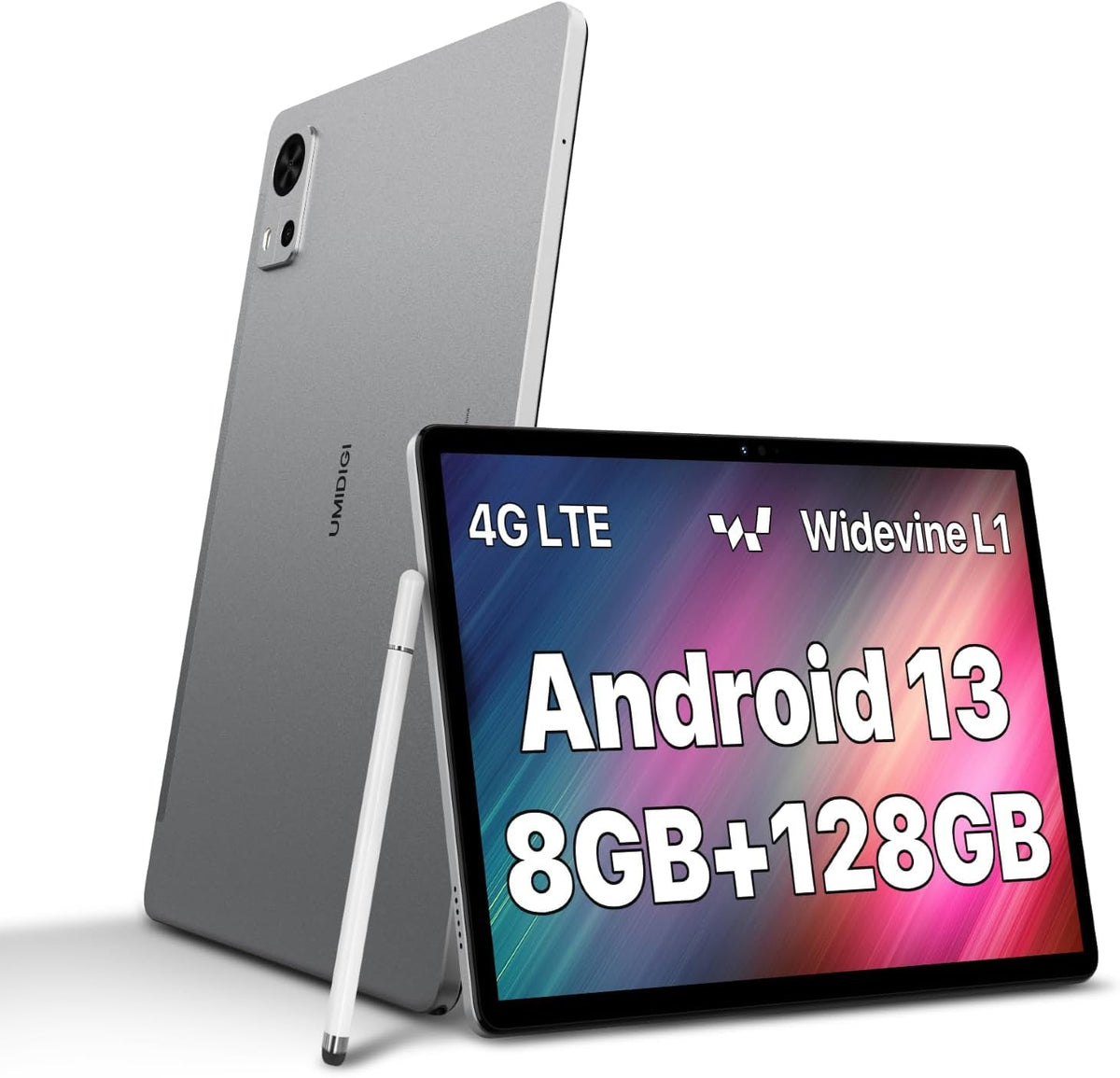 Umidigi G5 Tab Unlocked Android 13 Tablet 8(4+4) Gb Ram+128Gb,10.1� Hd+ Full View Display With Pen, 6000 Mah Mega Battery With Cellular And Wifi, Support 1 Tb Expandable