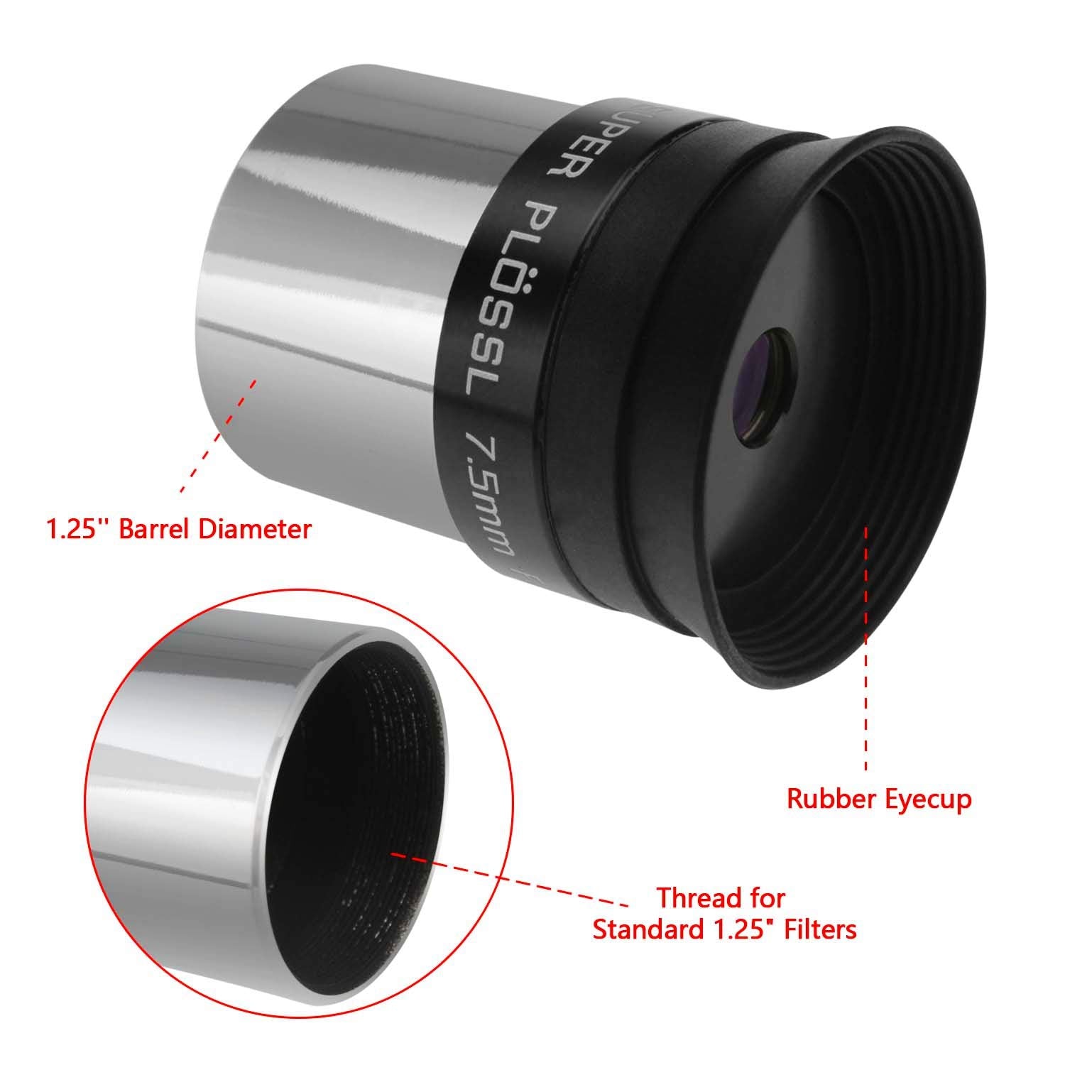 Astromania 1.25'' 7.5Mm Super Ploessl Eyepiece   The Most Inexpensive Way Of Getting A Sharp Image