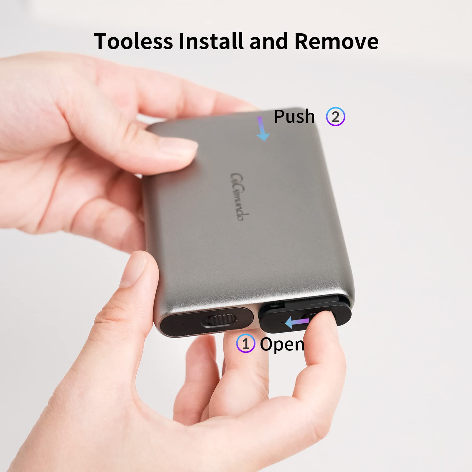 Gigimundo Two Bay M.2 Ssd Enclosure Heavy Duty   1Xnvme 10Gbps (M/M&B Key) & 1Xngff Sata 6Gbps (B/M&B Key) With Uasp Support, Sl