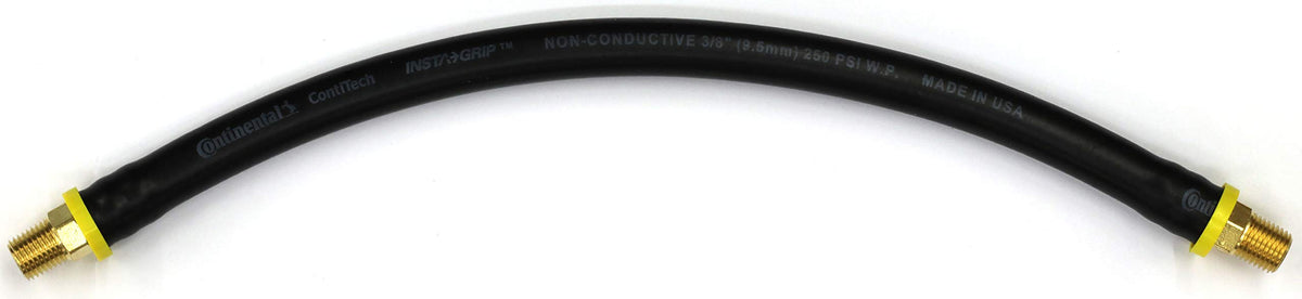 15 Inch Short Air Compressor Hose: 1/4'' Male Npt To 1/4'' Male Npt Connections (Lead Free Brass)