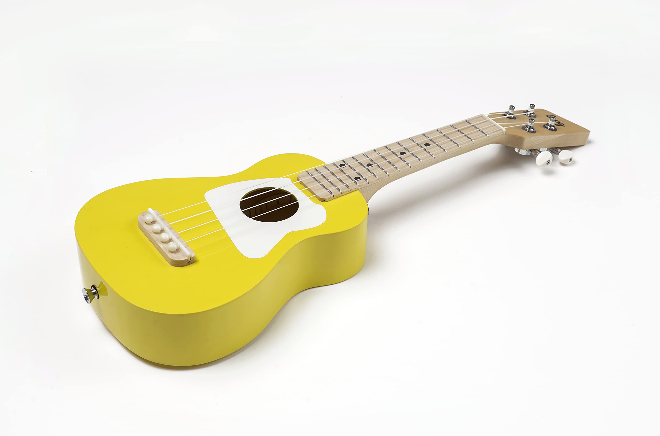 Loog Wood Soprano Ukulele For Kids & Beginners, App & Lessons, All Ages (Yellow)