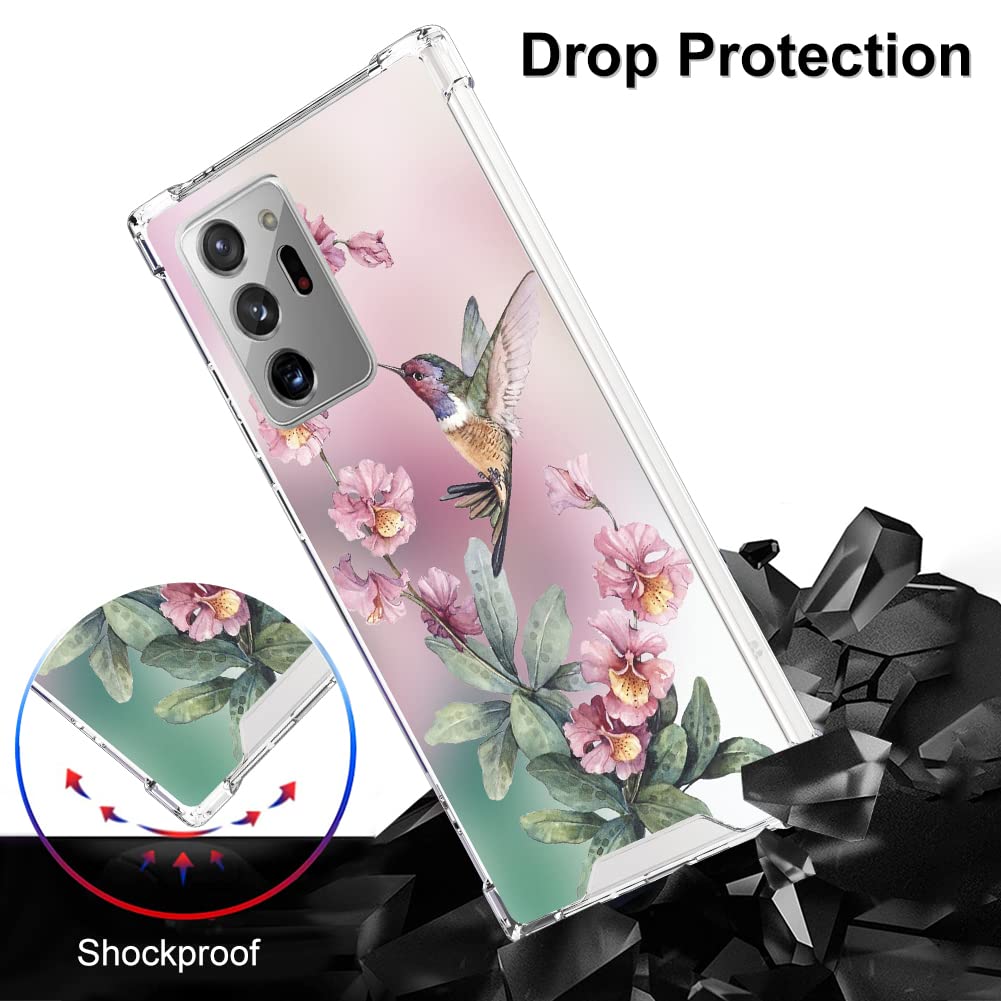 Ook Clear Case Compatible With Samsung Galaxy Note 20 Ultra, Marble Pattern Flexible Tpu Shockproof Anti Scratch Bumper Transpar