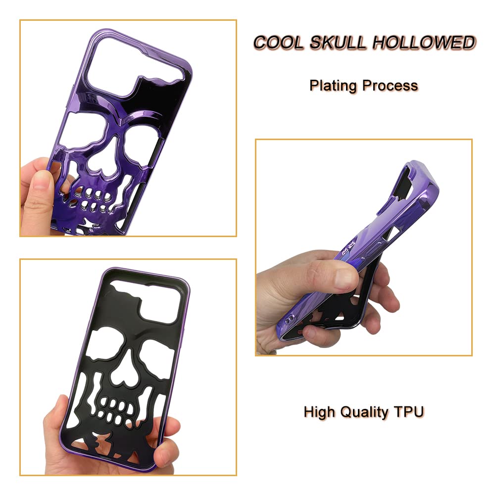 Imogacla 2023 Skull Halloween Phone Case - Chrome Hearts Iphone 15 Case, Skeleton Cool Gothic Designer For Iphone 15 Phone Case