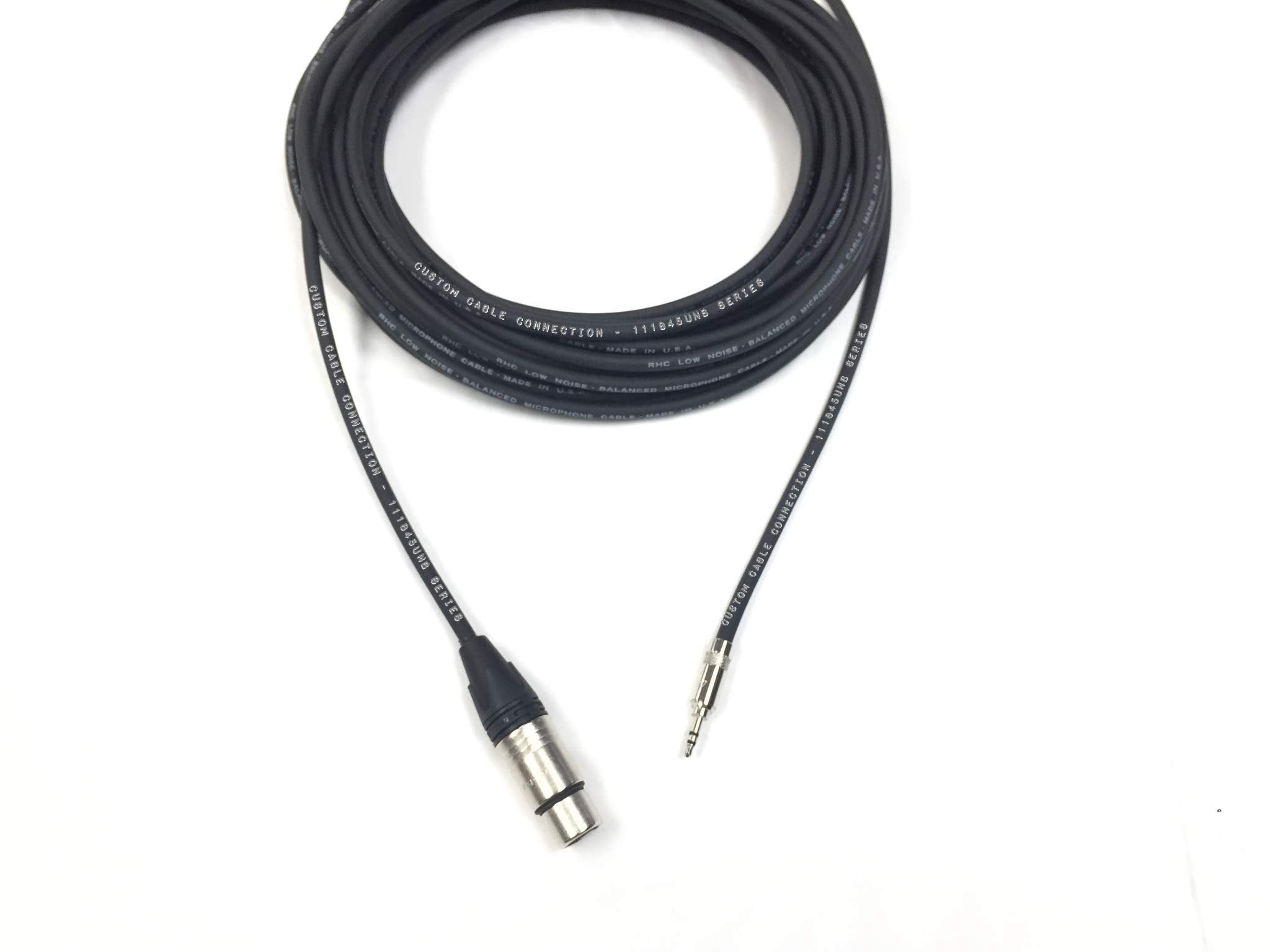 25 Foot Xlr Female To 1/8 Inch (3.5Mm) Male Unbalanced Audio Cable 24 Awg By Custom Cable Connection