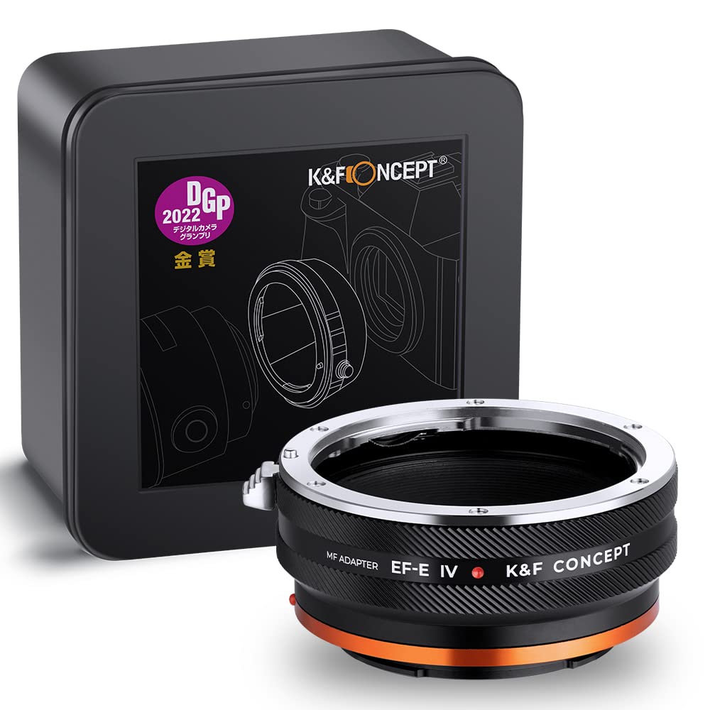 K&F Concept Lens Mount Adapter Eos Nex Iv Iv Manual Focus Compatible With Canon (Ef/Ef S) Lens And Sony E Mount Camera Body, Not Auto Focus
