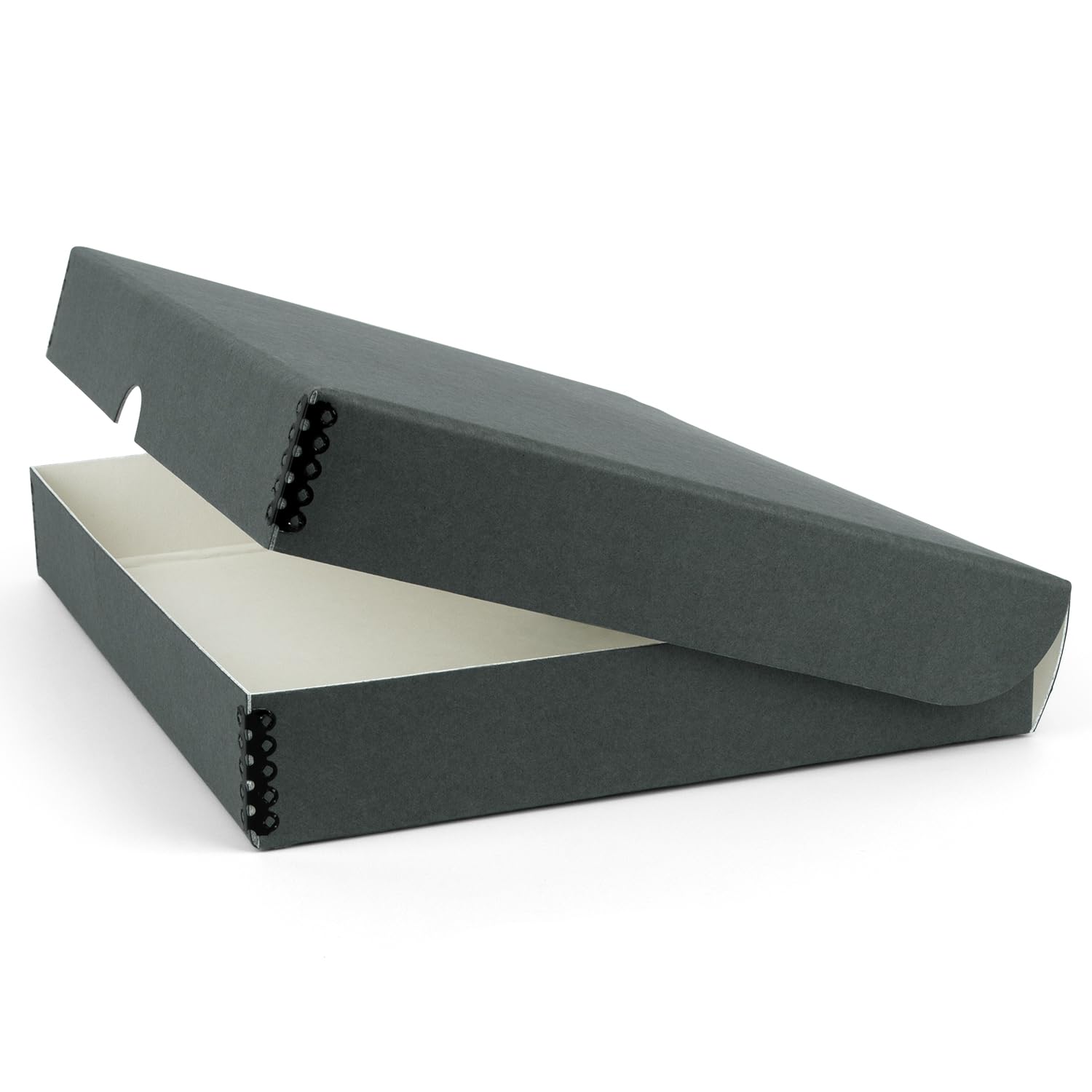 Golden State Art, Archival Folio Storage Box 9X12, Clamshell Design With Metal Edge, Preserve And Store Photos Documents Cards Prints Arts And Crafts Diy, Gray