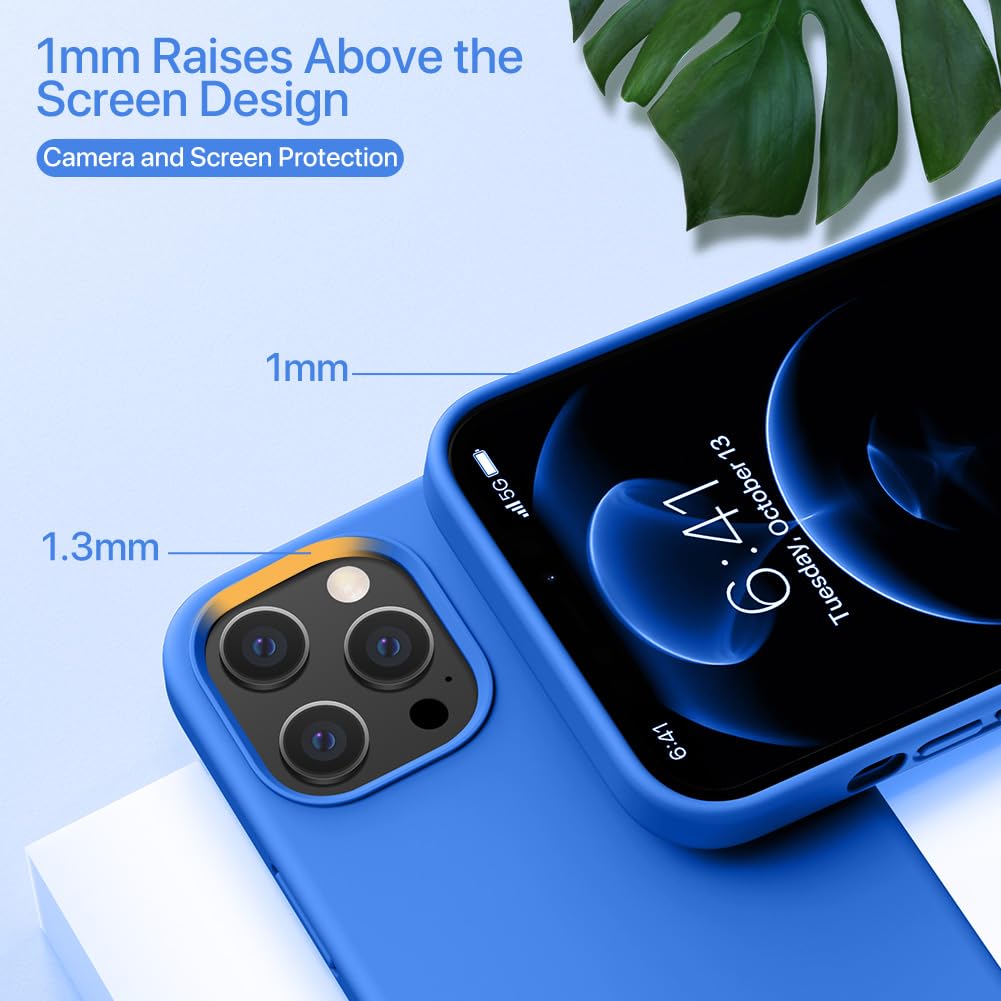 Miracase Compatible With Iphone 12 Pro Max Case, [Soft Anti Scratch Microfiber Lining], Liquid Silicone Case Gel Rubber Shockpro