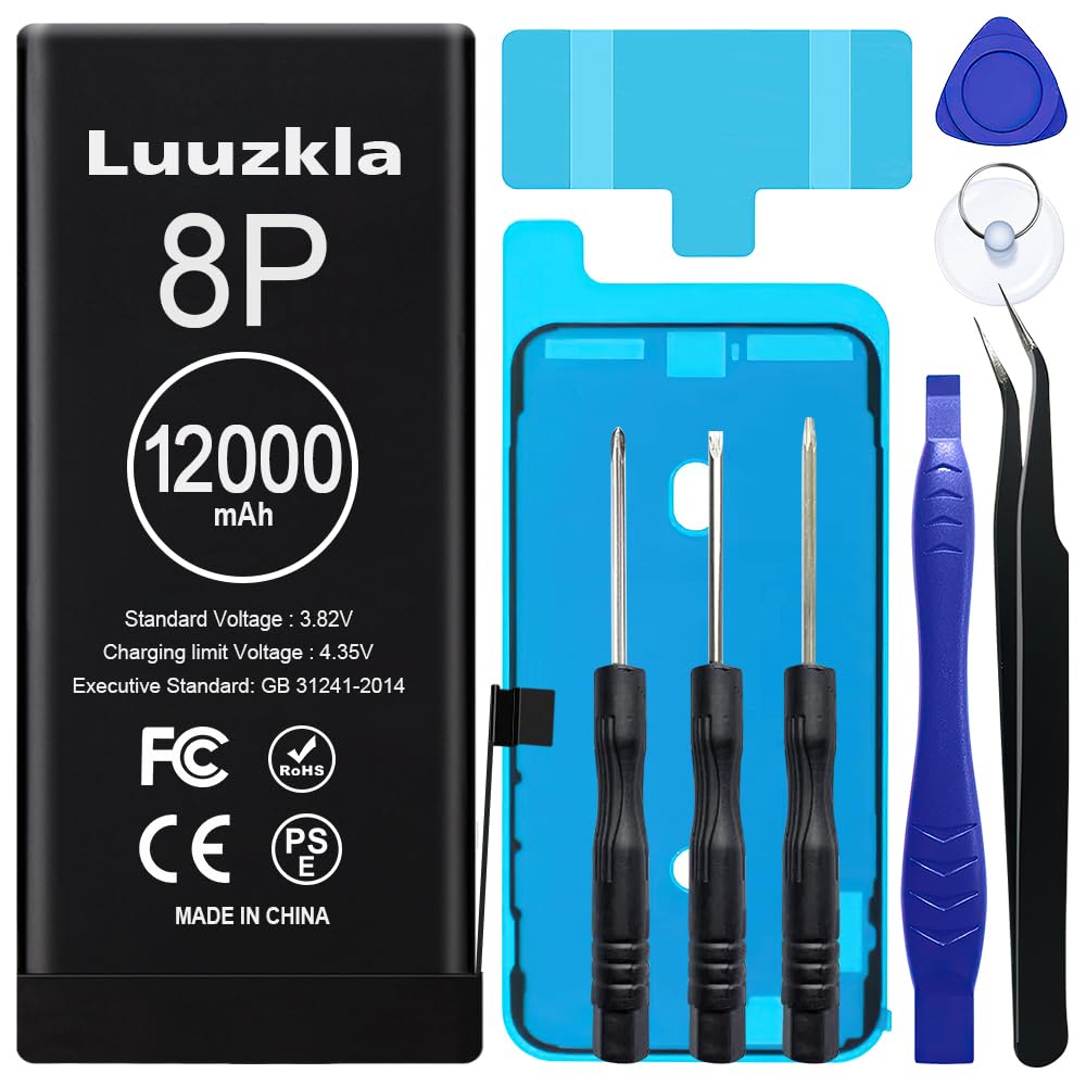 Luuzkla 12000Mah (2024 New Upgrade) Battery Compatible With Iphone 8 Plus, Super Capacity Battery Replacement Compatible With Ip