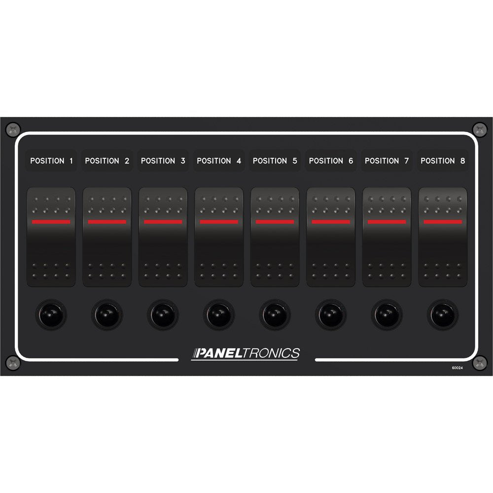 Paneltronics Waterproof Dc 8 Position Lighted Rocker & Cb