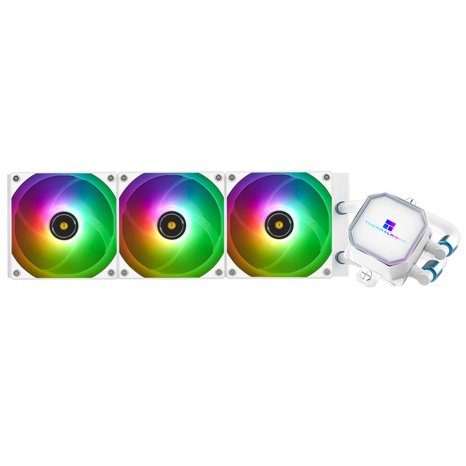 Thermalright Frozen Prism 360 White Argb Aio Water Cooler,Liquid Cpu Cooler, 3  120Mm Pwm Fans Water Cooling System,1850Rpm High