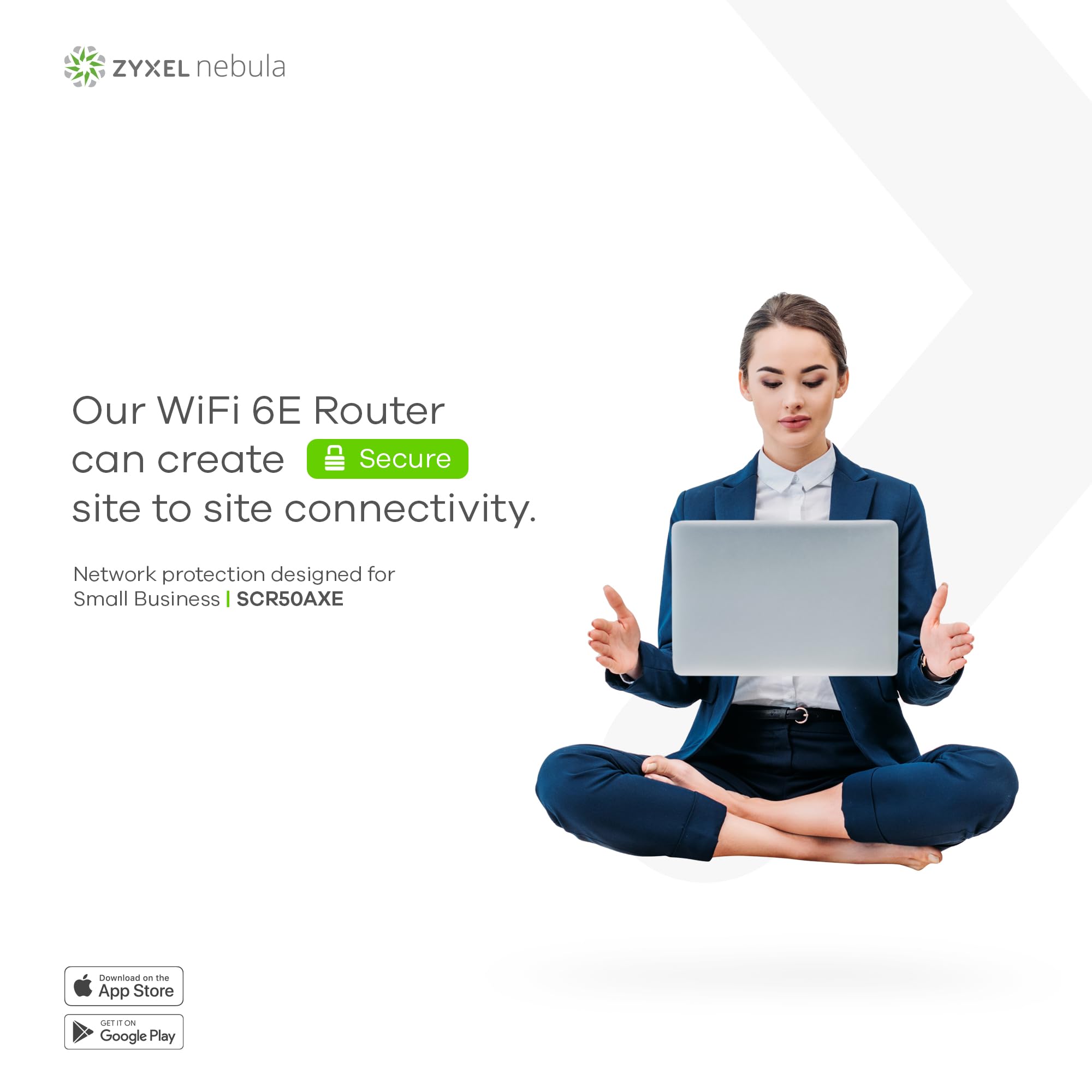 Zyxel Secure Cloud-Managed Router With Axe5400 Tri-Band Wifi Subscription-Free Network Security, Manageable Via Nebula App/Ideal