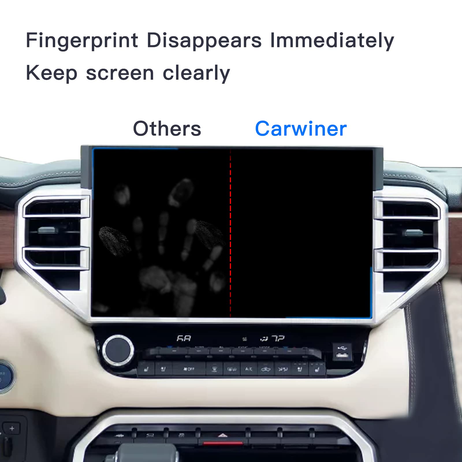 Carwiner Screen Protector For 2024 Toyota Tacoma Limited/Trd Pro/Trailhunter 2022 2024 Tundra And 2023 2024 Sequoia 14Inch Scree