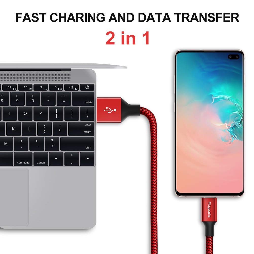Etguuds Long Usb Type C Cable 15Ft, Usb A 2.0 To Usb C Cable Fast Char ...