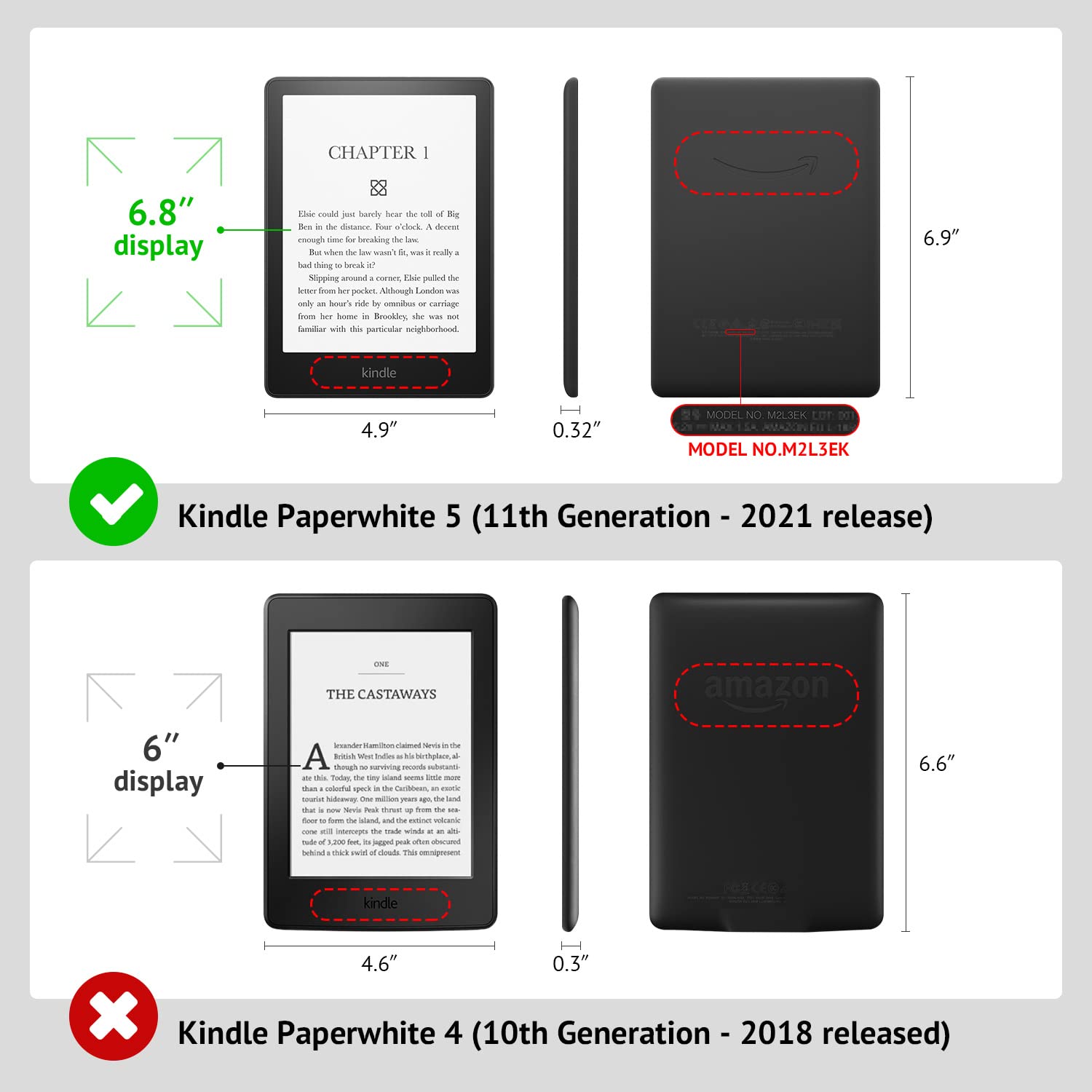 Ayotu Case For 6.8'' Kindle Paperwhite 11Th Generation 2021 And Kindle Paperwhite Signature Edition, Smart Cover With Auto Sleep