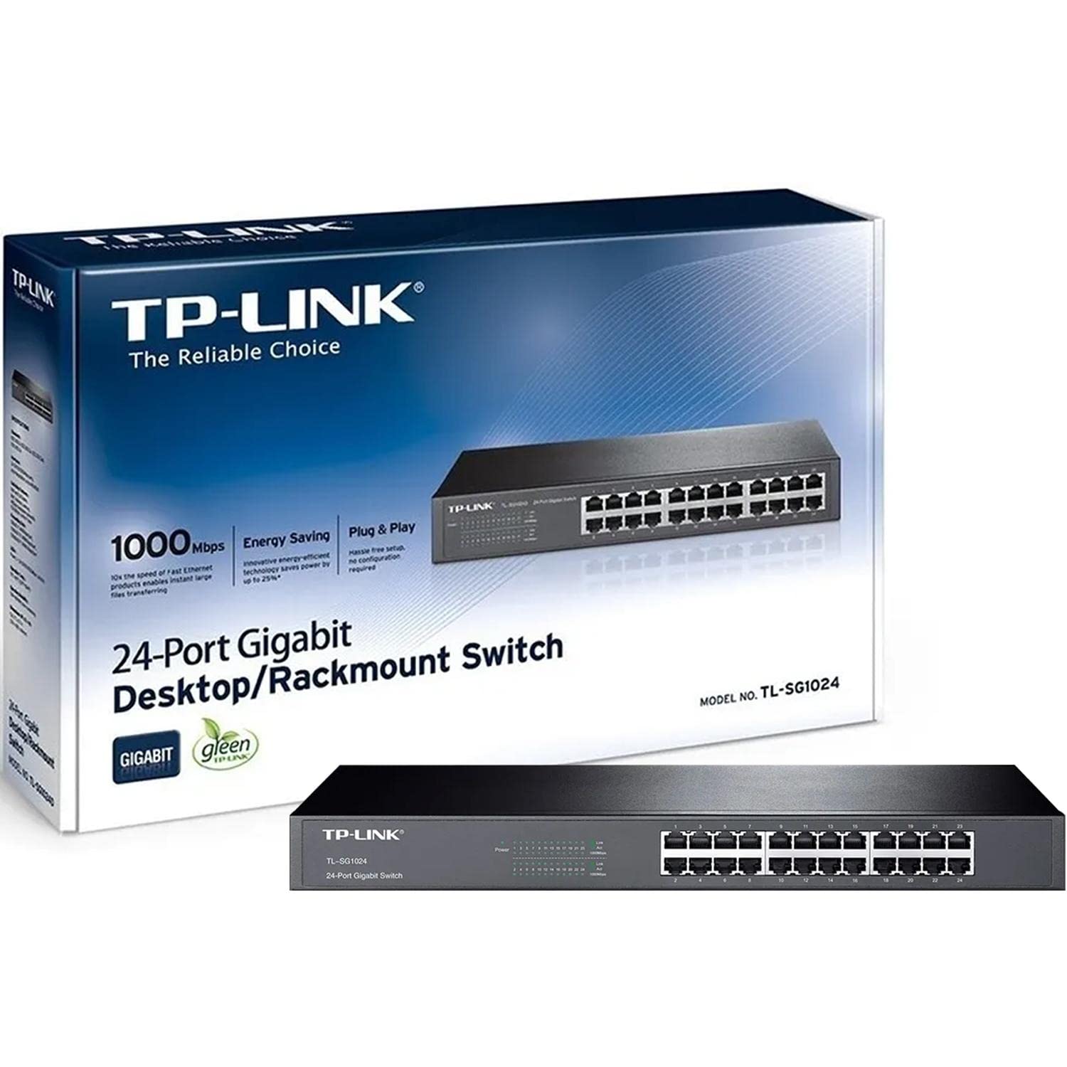 Tp Link Tl Sg1024 | 24 Port Gigabit Ethernet Switch | Plug And Play | Sturdy Metal W/Shielded Ports | Rackmount | Fanless | 3 Ye