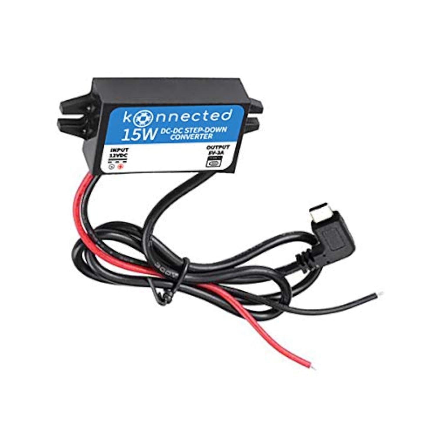 12V To Usb C (5V) Voltage Converter W/Right Angle Type C Connector, Step Down Buck Converter