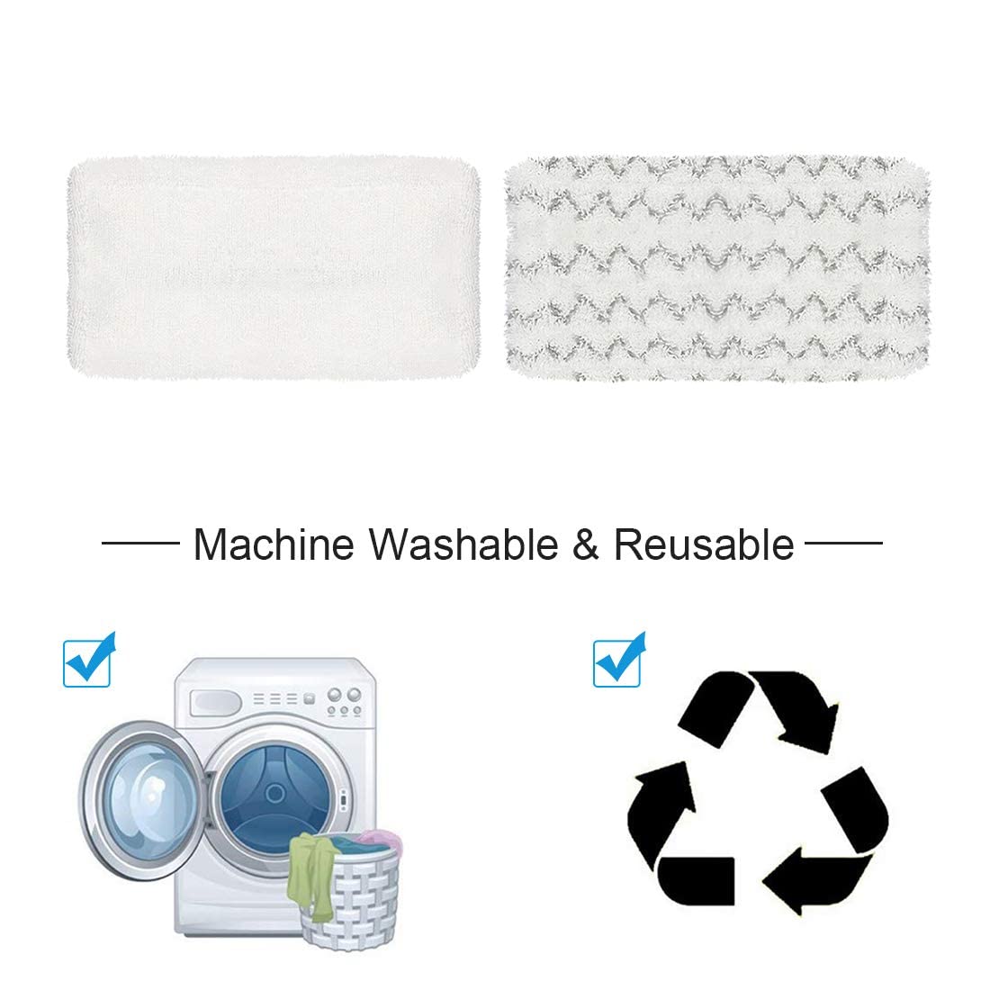 10 Pack Steam Mop Pads Compatible For Bissell Symphony 1252 1543A 1132A 1530 Vacuum And Steam Mop, Bissell 2747A Replacement Pad