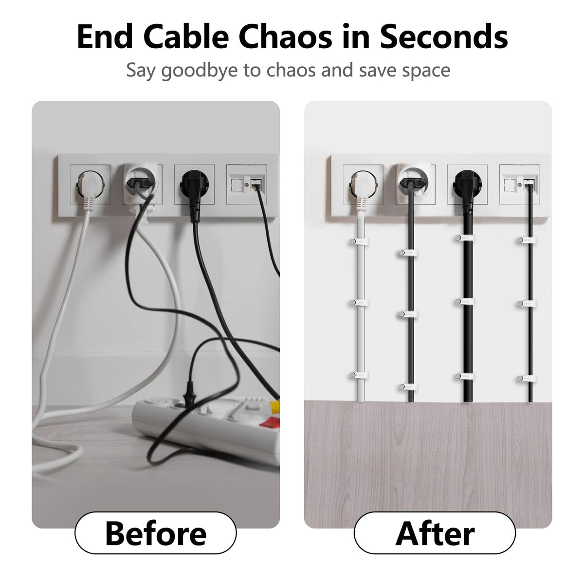 Jadaol Cable Clips 100Pcs 8Mm Nail In Clips For Round Ethernet Cables ...