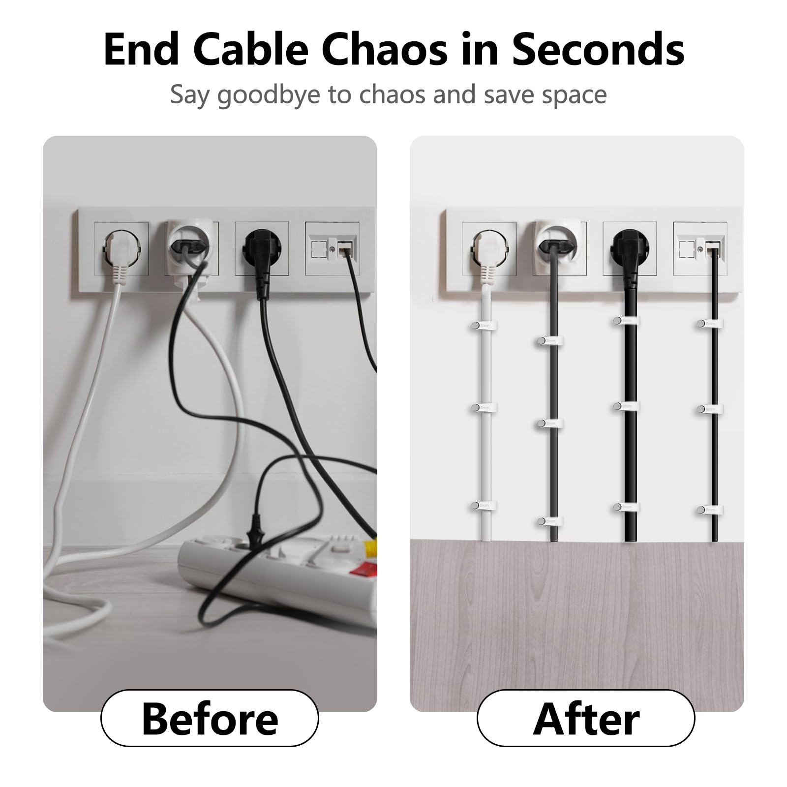 Jadaol Cable Clips 100Pcs 8Mm Nail In Clips For Round Ethernet Cables Wall Clips Cable Tacks Electrical Wire Tv Cable Speaker Wi