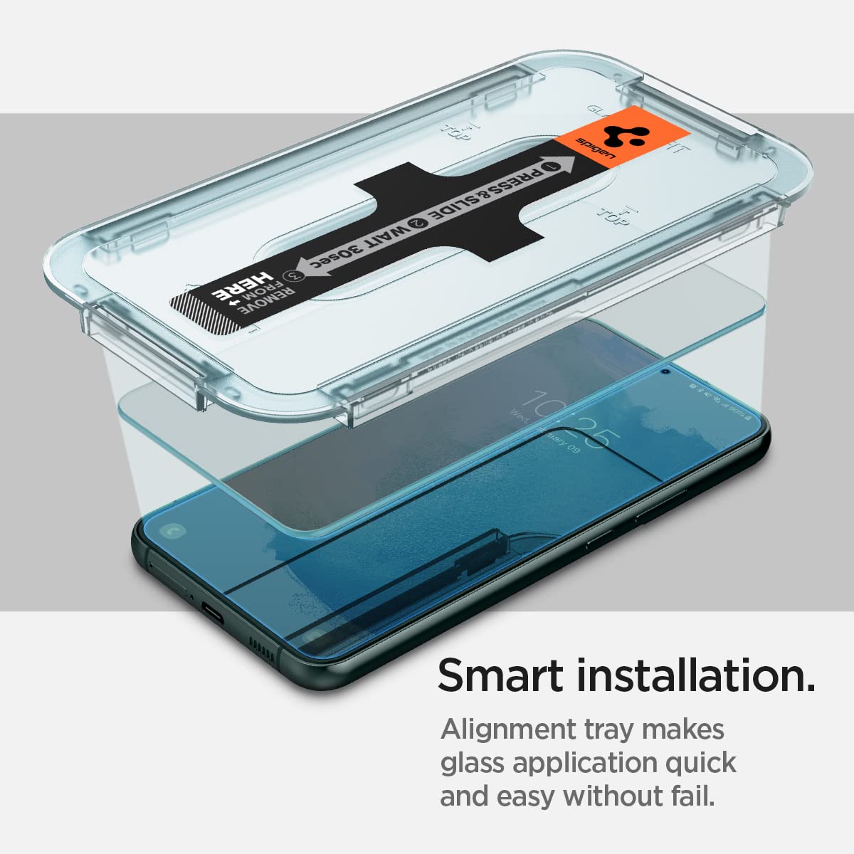 Spigen Tempered Glass Screen Protector [Glas.Tr Ez Fit] Designed For Galaxy S22 Plus [Case Friendly] - 2 Pack