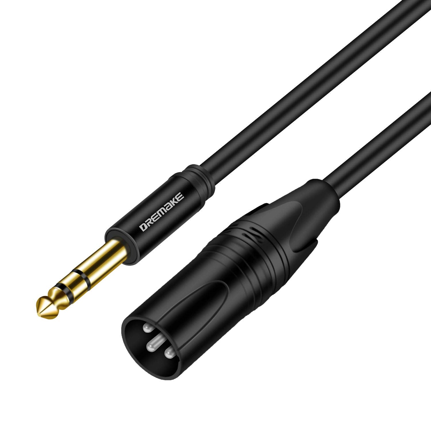 Dremake 6 Foot Trs Stereo 6.35Mm 1/4 Inch To Xlr Balanced Mic Cable Male To Male Audio Patch Cord For Speakers, Amplifier