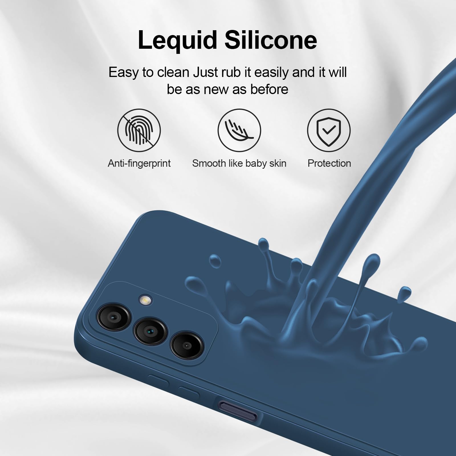 Giiyoon Silicone Case Compatible With Samsung Galaxy A15, Full Body Silky Soft Touch Phone Case With Camera Protection, Shockpro