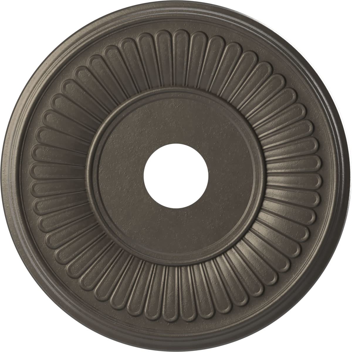 Ekena Millwork CMP19BEDST Berkshire Thermoformed PVC Ceiling Medallion (Fits Canopies up to 8 3/8), 19OD x 3 1/2ID x 1P, Univers