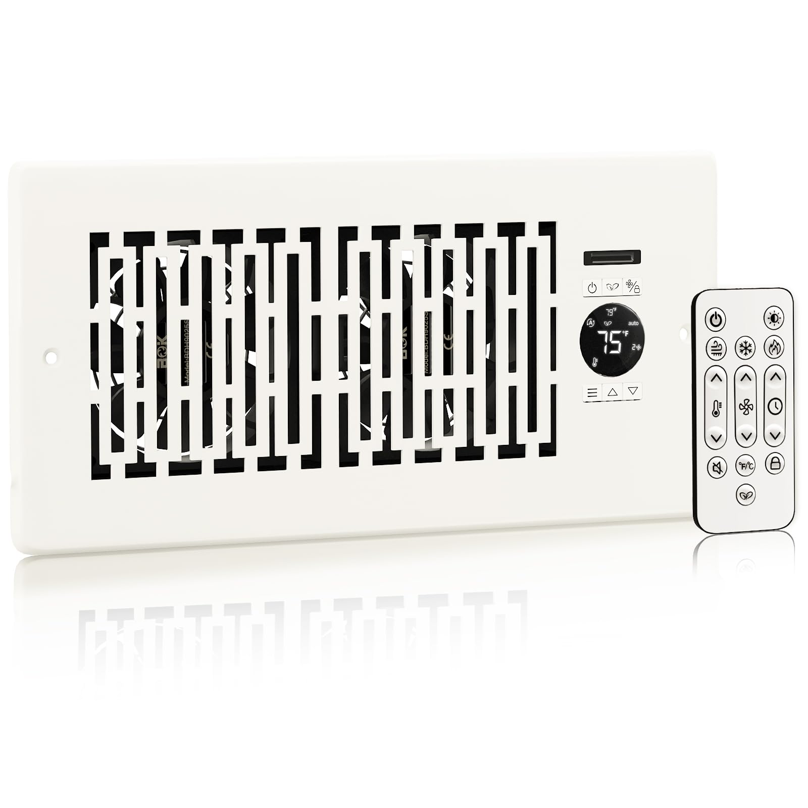 Motctqvd Register Booster Fan Fits 4    X 10    Register Holes, 10-Speed Control Heating Cooling Ac Vent Fan, Smart Booster Fans