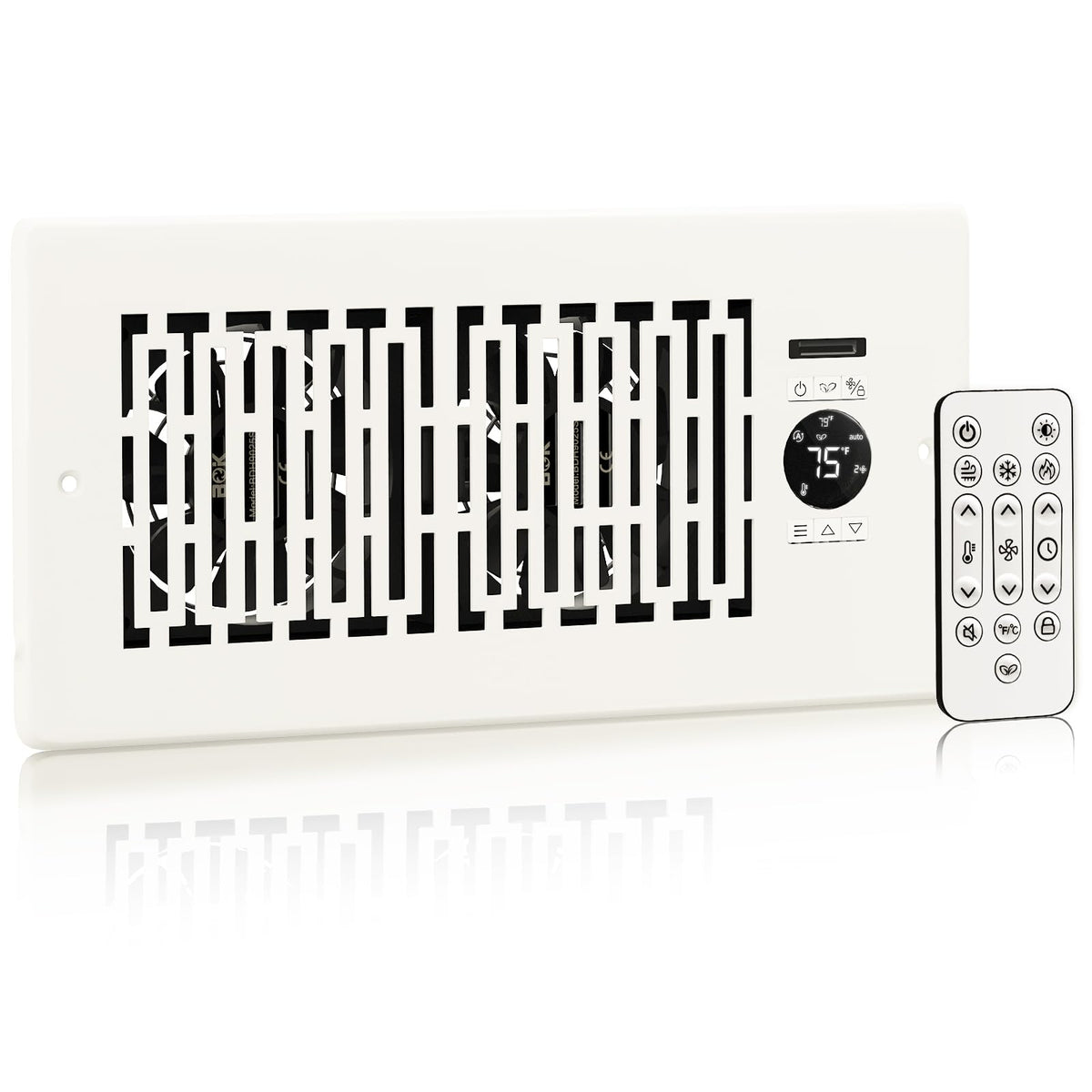 Motctqvd Register Booster Fan Fits 4    X 10    Register Holes, 10-Speed Control Heating Cooling Ac Vent Fan, Smart Booster Fans