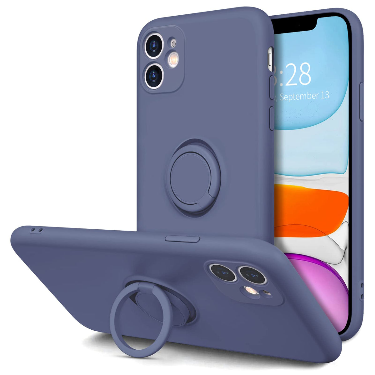 Hython Case For Iphone 11 Case With Ring Stand [360    Rotatable Ring Holder Magnetic Kickstand] [Support Car Mount] Slim Shockp