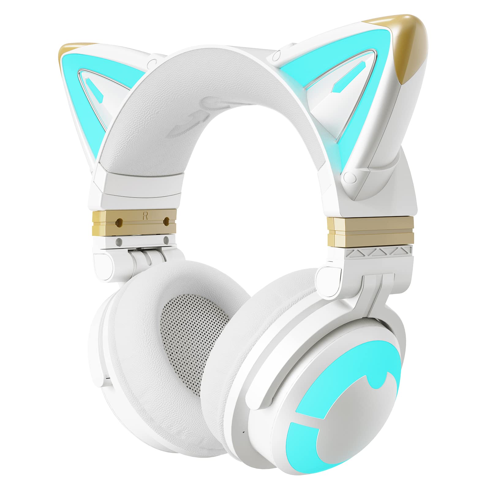 Yowu Rgb Cat Ear Headphone 3G Wireless 5.0 Foldable Gaming Headset With 7.1 Surround Sound, Built In Mic & Customizable Lighting