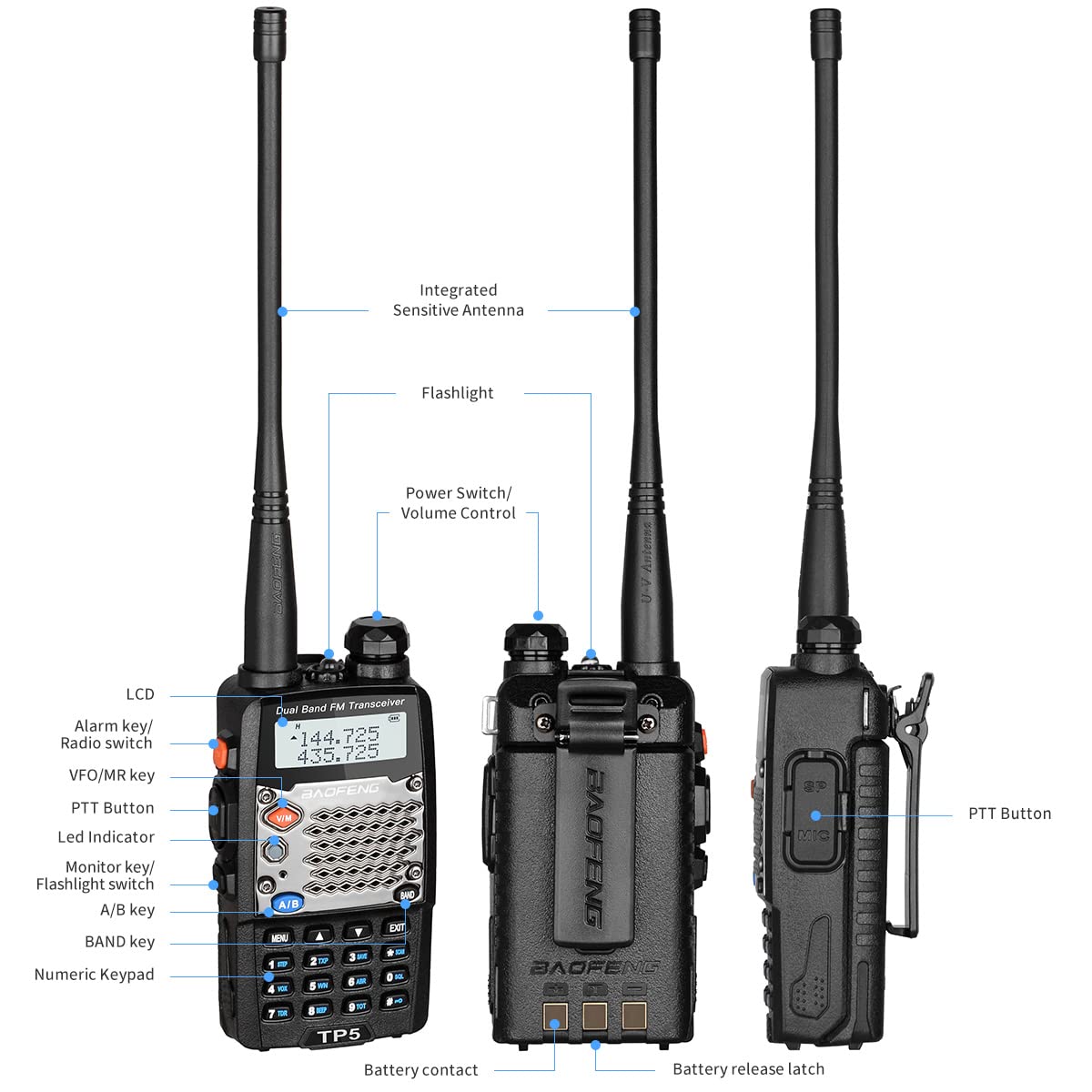Baofeng Uv 5R Upgraded Version 8W Ham Radio, 2Rd Gen Uv5R (Uv5R Upgrade Version) 1 Pack