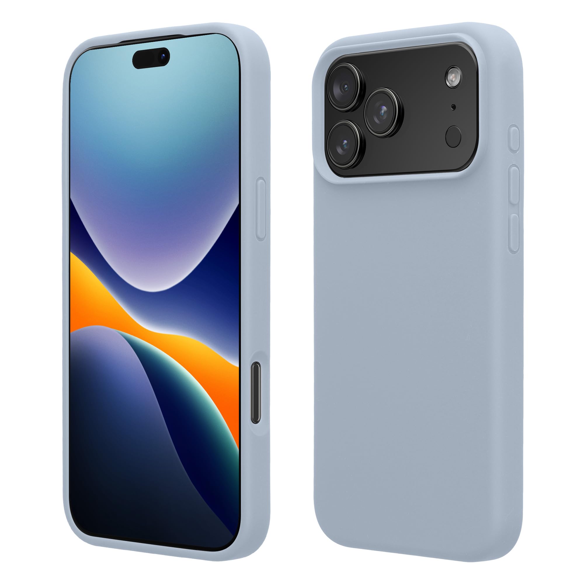 kwmobile Case Compatible with Apple iPhone 17 Pro Max Case - TPU Silicone Phone Cover with Soft Finish - Light Blue Matte