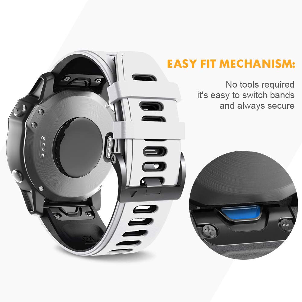 Notocity Compatible With Fenix 6 Pro Watch Band For Fenix 8 47Mm/Fenix 6/Fenix 5/Fenix 5 Plus/Fenix 7/Forerunner 935/Forerunner