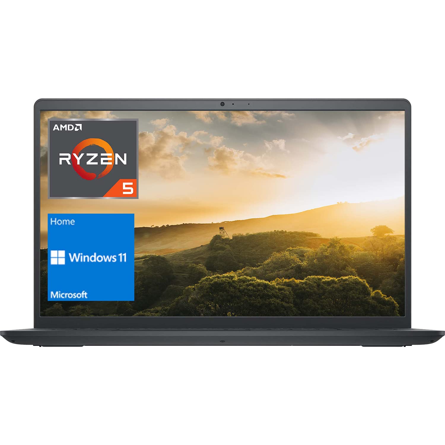 DELL Inspiron Laptop, 15.6' HD Display, AMD Ryzen 5 3450U Processor, 32GB RAM, 1TB SSD, Webcam, HDMI, SD Card Reader, Wi Fi, Windows 11 Home, Carbon Black