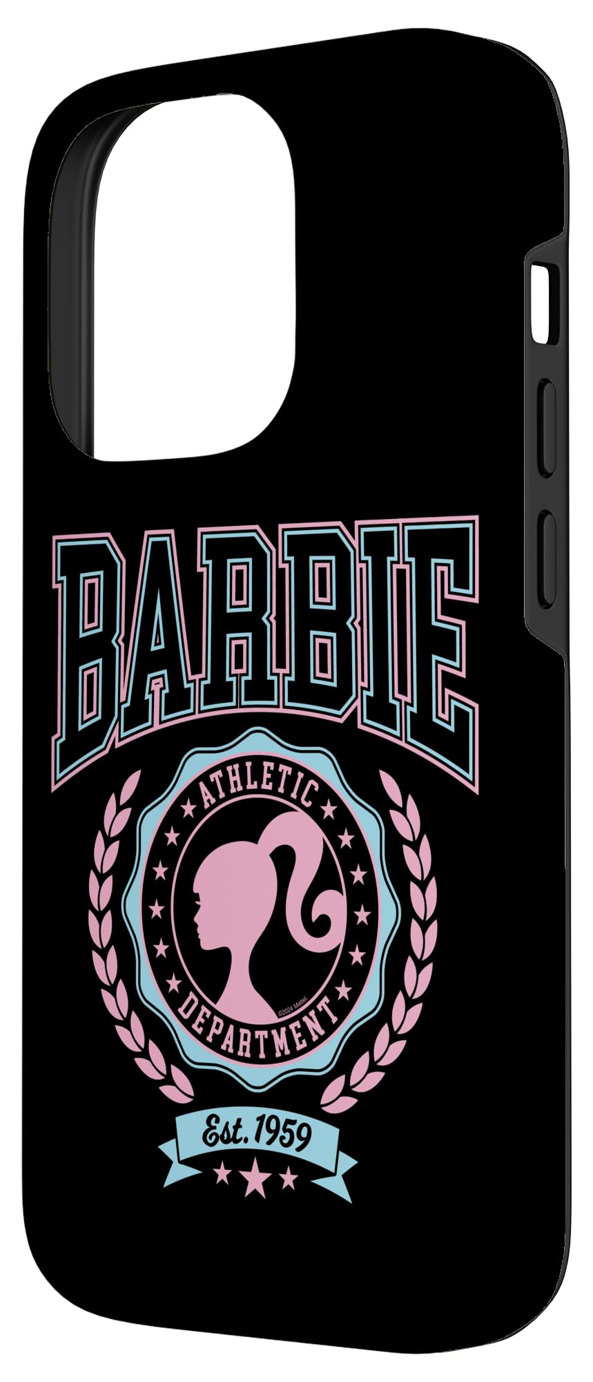 Iphone 14 Pro Barbie   Varsity Athletic Department Silhouette Logo Case