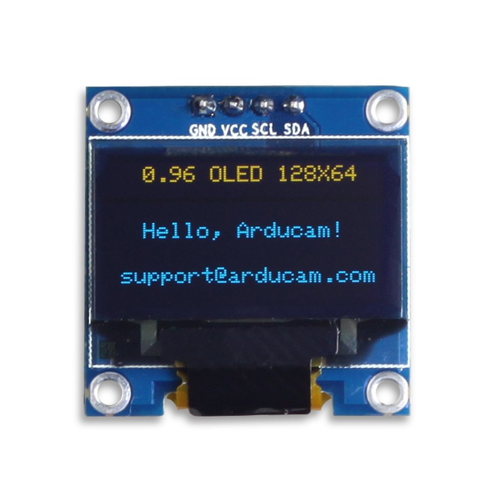 Uctronics 0.96 Inch Oled Module 12864 128X64 Yellow Blue Ssd1306 Driver I2C Serial Self-Luminous Display Board For Arduino Raspb