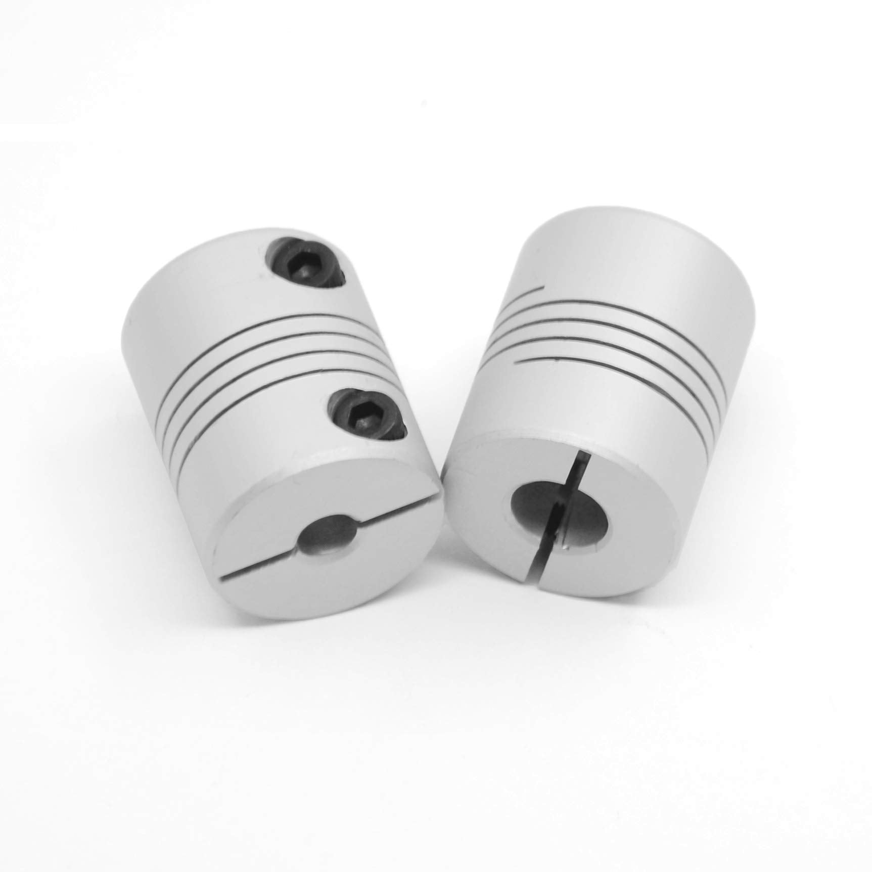 Befenybay 2Pcs 5Mm To 8Mm Flexible Shaft Coupling 25Mm Length 20Mm Diameter For Stepper Motor Coupler Aluminum Alloy For 3D Prin