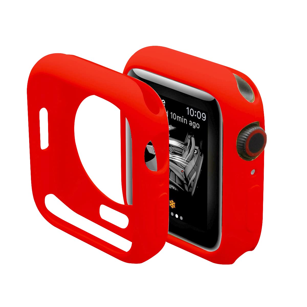 Hontao Ultra Thin Soft Tpu Shockproof Bumper Case For Iwatch Apple Watch Series 9/8/7 Red 45Mm
