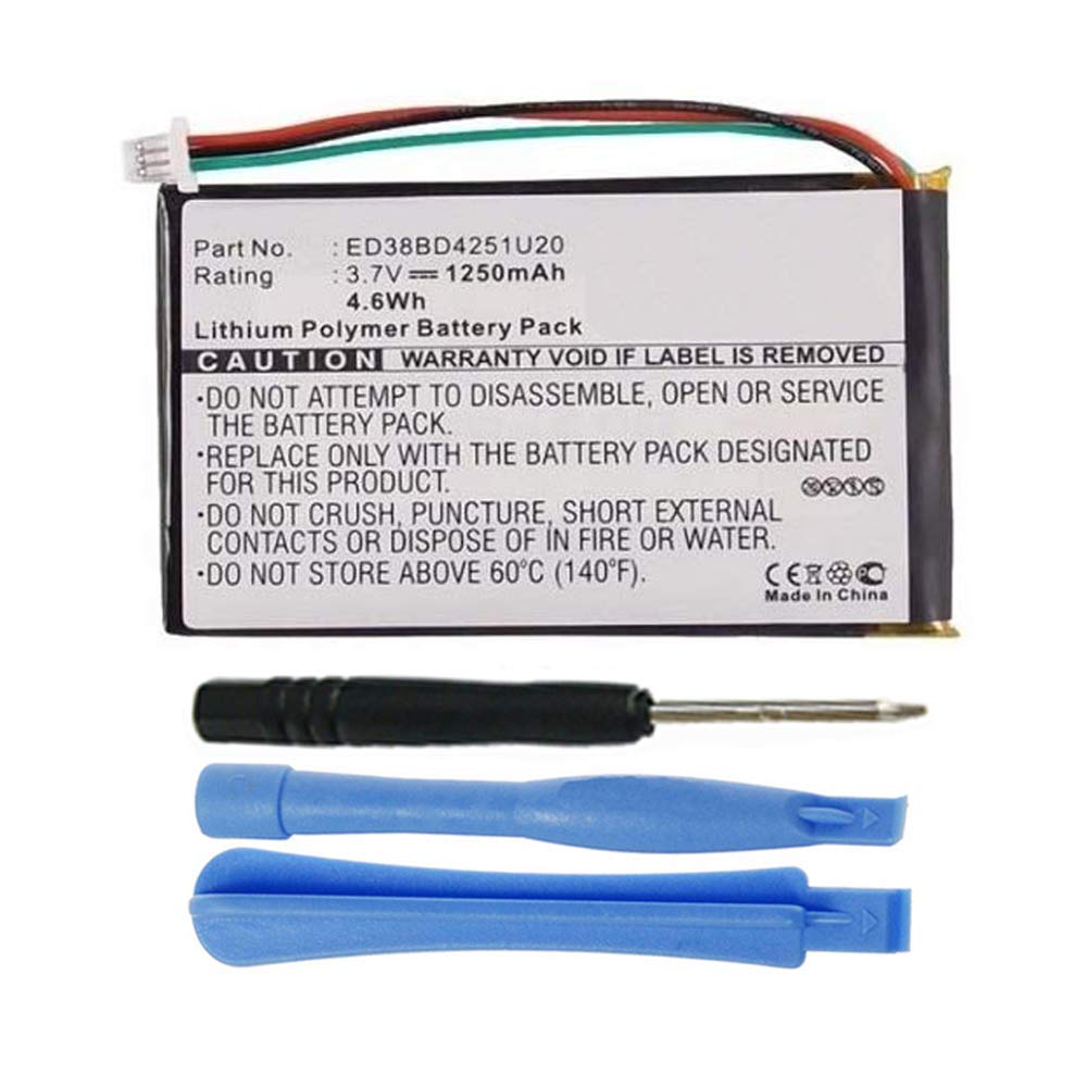Mpf Products 1250Mah Ed38Bd4251U20 Battery Replacement Compatible With Garmin Nuvi 1400, 1450, 1450T, 1490, 1490Lmt, 1490T, 1490